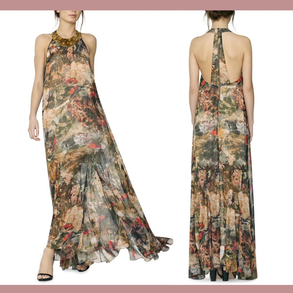 NEW‎ $698 alice + olivia [ Small ] Shona Jungle Embellished Trapeze Dress - Picture 6 of 11